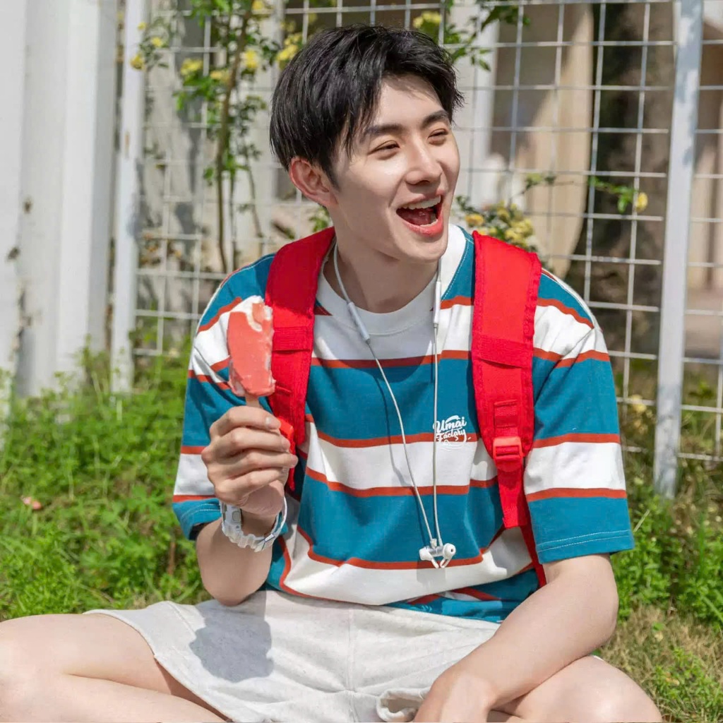 Áo thun Stee Cổ tròn tay ngắn Sọc ngang CAYAN ICVCVNI Unisex menwear
