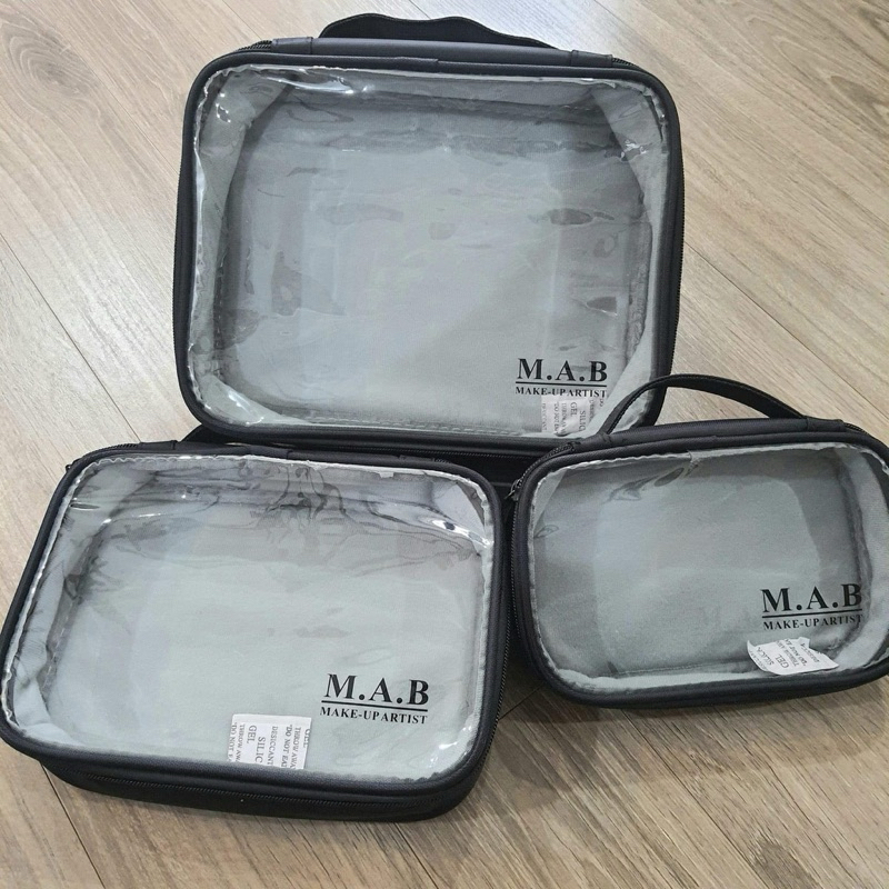 Set túi trong 3 cái MAB đựng mỹ phẩm, chất liệu nhựa cao cấp dễ dàng vệ sinh.
