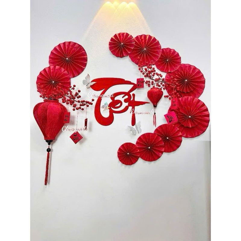 Set Decor Trang Trí Tết Đèn Lồng Gấm Hội Anh Trang Trí Tết | Shopee ...