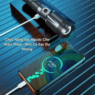 Đèn Pin Siêu Sáng S-9 Thời Lượng Khủng - 5 Chế Độ Sáng - Phóng Xa, Chiếu Gần Kính Thiên Văn - Đa Dụng, Bền Bỉ