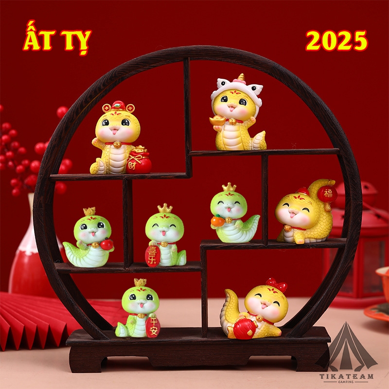 Mô hình Tượng Rắn Năm mới Ất Tỵ 2025, trưng bày, decor, trang trí Tết ...