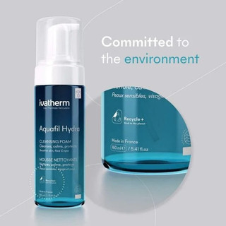 Sữa rửa mặt dạng bọt Ivatherm Aquafil Hydra Cleansing Foam dành cho da khô, nhạy cảm 160ml