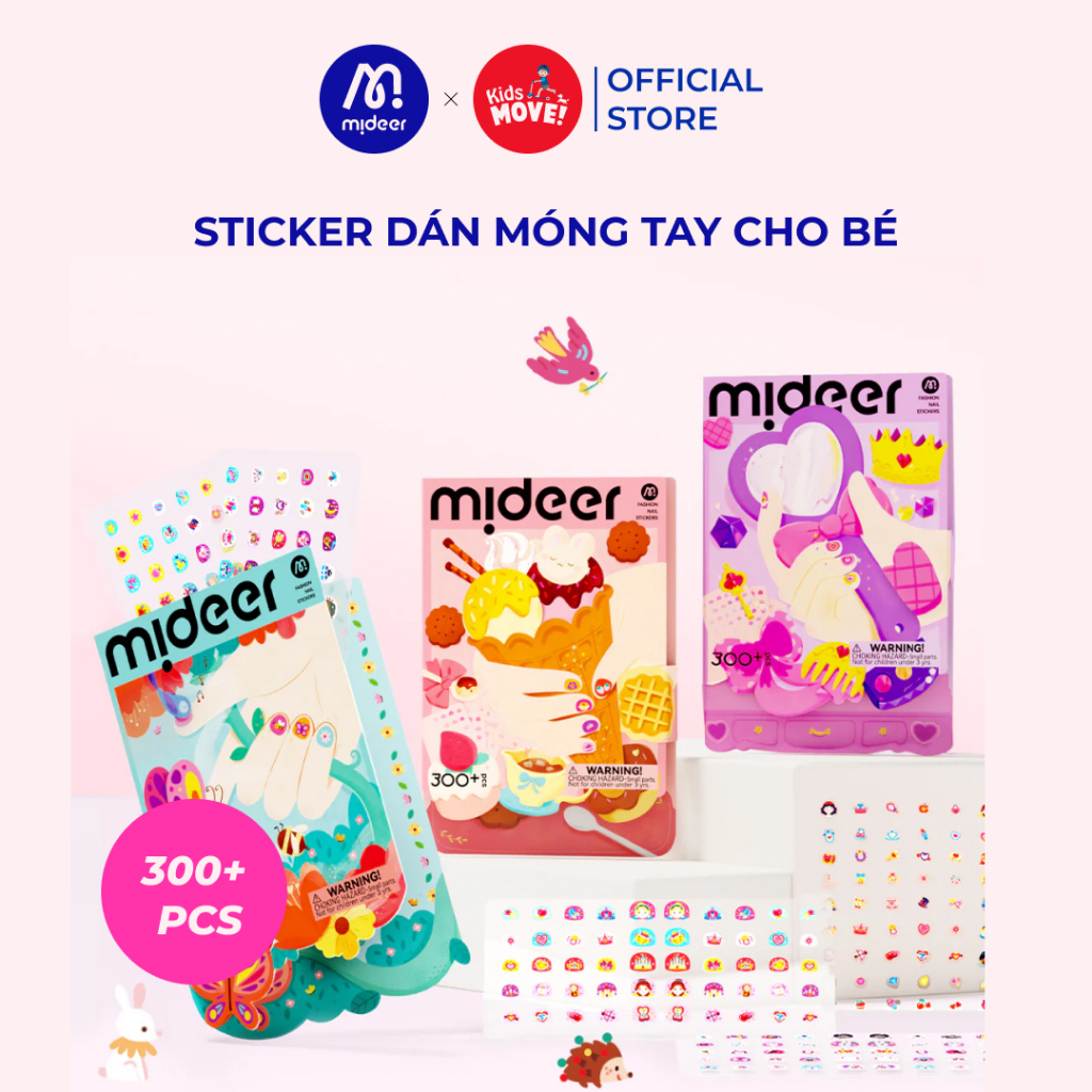 Review Sticker Dán Móng Tay Mideer: An Toàn, Phát Sáng, Tái Sử Dụng Cho Bé Gái