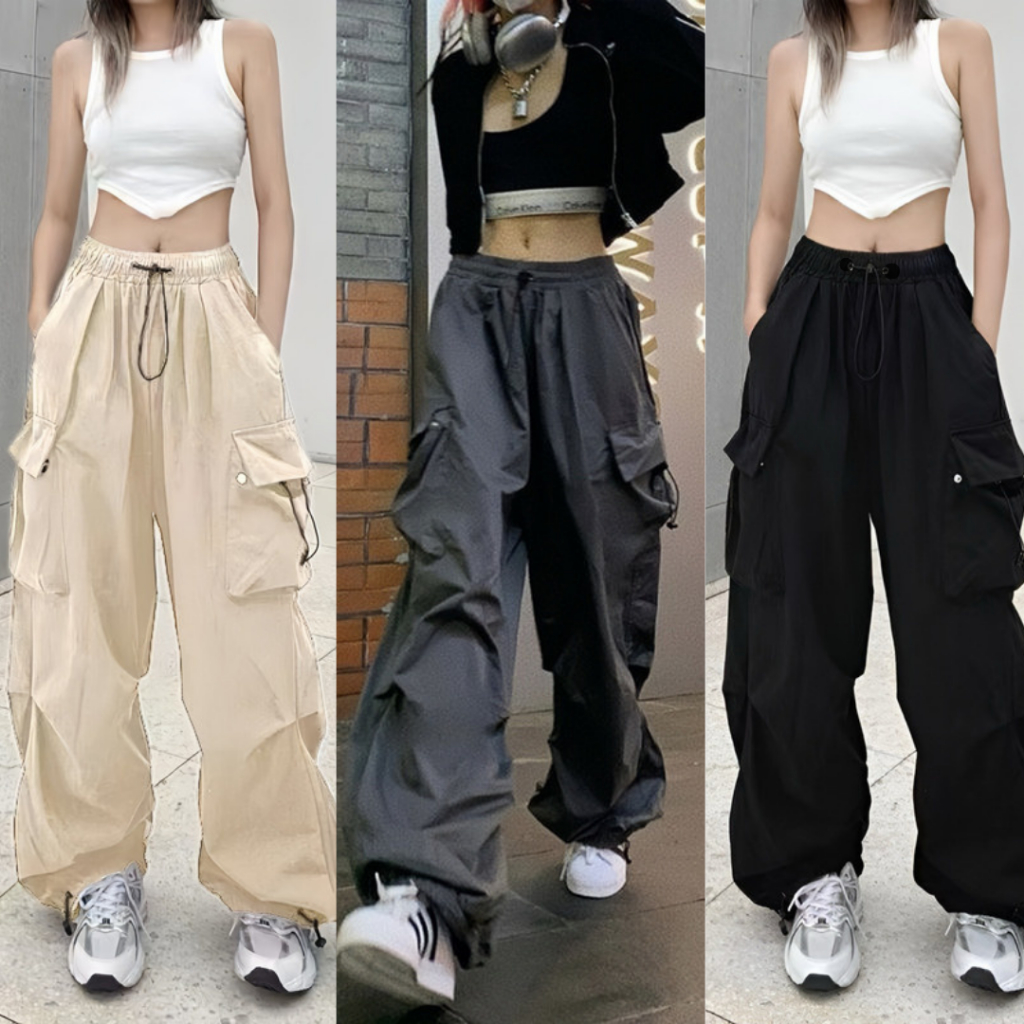 Quần Túi Hộp Nữ Gấu Rút Chất Kaki Rũ Đanh Mịn Mua Combo 2 quần tặng 1 ...