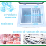 Tủ ĐÔNG MINI AUX 90 lít làm lạnh nhanh, tủ đông mini trữ sữa, thực phẩm đông lạnh, không gây tiếng ồn, tiết kiệm điện — ảnh 5