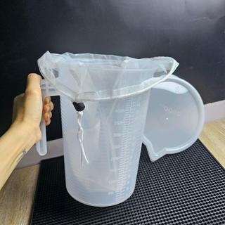 Ca đong 5Lit, 3500ml nhựa dày đẹp + túi lọc trà 40×40cm vải cước có dây rút, dùng ủ trà, pha trà, làm bánh