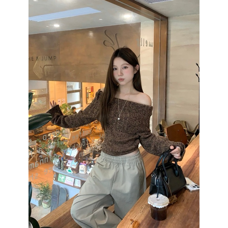 M.H STYLE ORDER SẢN PHẨM KHÔNG CÓ SẴN 10-15 NGÀY VỀ ĐẾN TAY áo chễ vai len dệt kim nâu
