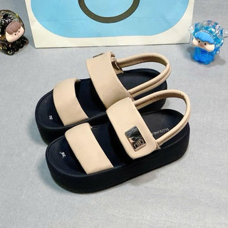 Giày Sandal Nữ IGU Hai Quai Xé Dán Cao 5cm, Dép Quai Hậu Nữ Phong Cách Hàn Quốc.