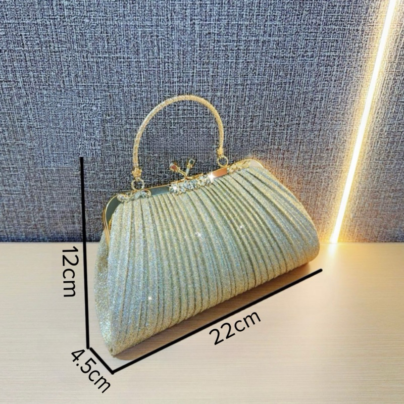 Túi ví cầm tay dự tiệc có dây đeo sang trọng lấp lánh - C995