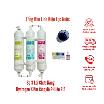 Bộ Lõi chức năng tạo Khoáng ion Kiềm - Hydrogen Alkaline Tăng Độ PH lên 9.5 Thay Cho Mọi Loại Máy Lọc Ro Trên Thị Trường