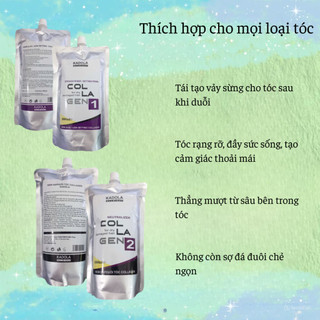 Kem Duỗi Tóc - Kem dập tóc tại nhà COLLAGEN KADOLA 1000ml | Thuốc nhuộm tóc Kadola