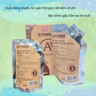 Kem duỗi tóc tại nhà 16 Power 200ml - Duỗi thơm siêu mượt / Dập duỗi định hình tóc | Thuốc nhuộm tóc Kadola