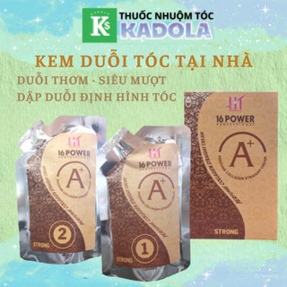 Kem duỗi tóc tại nhà 16 Power 200ml - Duỗi thơm siêu mượt / Dập duỗi định hình tóc | Thuốc nhuộm tóc Kadola