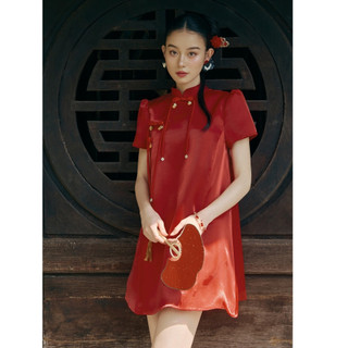 Đầm OLV babydoll tay phồng cổ tàu vừa trẻ trung vừa cổ điển Linh Đan phù hợp đi chơi lễ tết