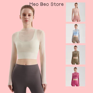 Đồ Tập Tập Gym,Yoga,Pilates Áo Bra thể thao nữ dài mút đúc pha lưới mềm nâng ngực LAHN Mix Quần Lulu QC