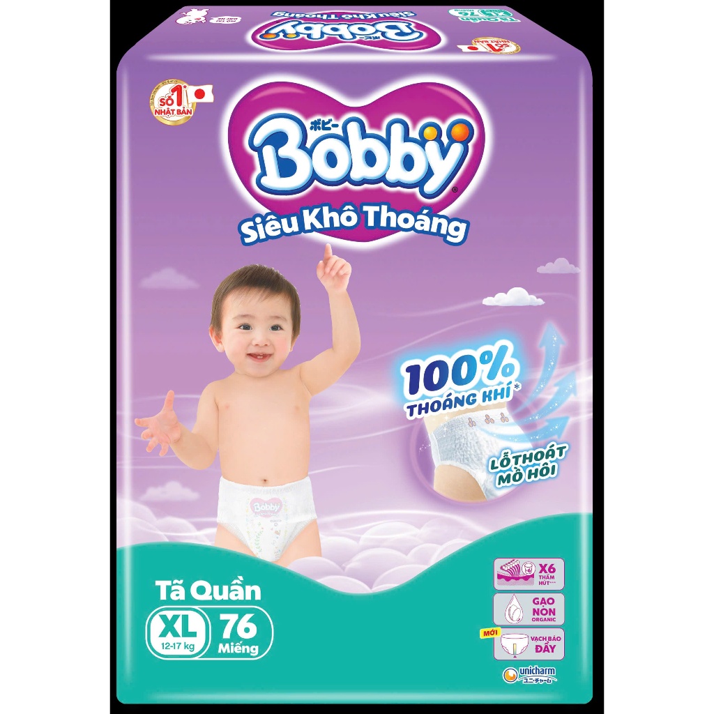 Combo 2 bịch QUẦN Bobby Siêu Khô Thoáng Siêu tiết kiệm  đủ size M96/ L88/ XL74/ XXL68 miếng
