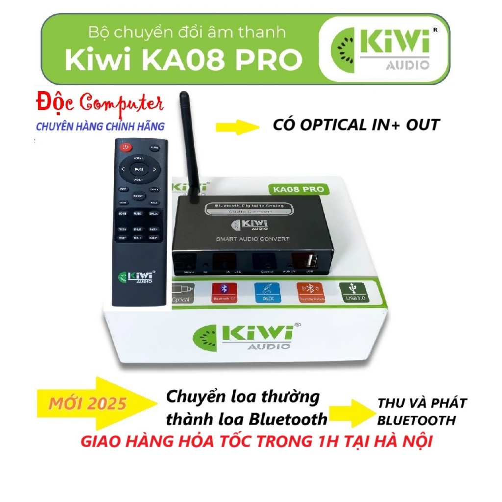 (Mới 2025 - CHÍNH HÃNG) Kiwi KA08 PRO Bluetooth Bộ chuyển đổi Âm Thanh ...