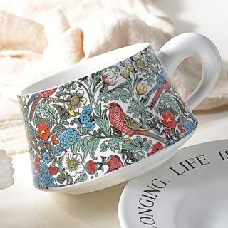 Bộ Cốc Đĩa Vintage Gốm Sứ Cao Cấp,Họa Tiết Hoa Cổ Điển Phong Cách Bắc Âu,Kèm Hộp Sang Trọng,Quà Tặng