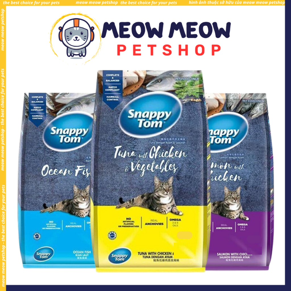 Hạt Snappy Tom dinh dưỡng cho mèo | Hạt cho mèo Snappy Tom Topping cá ...
