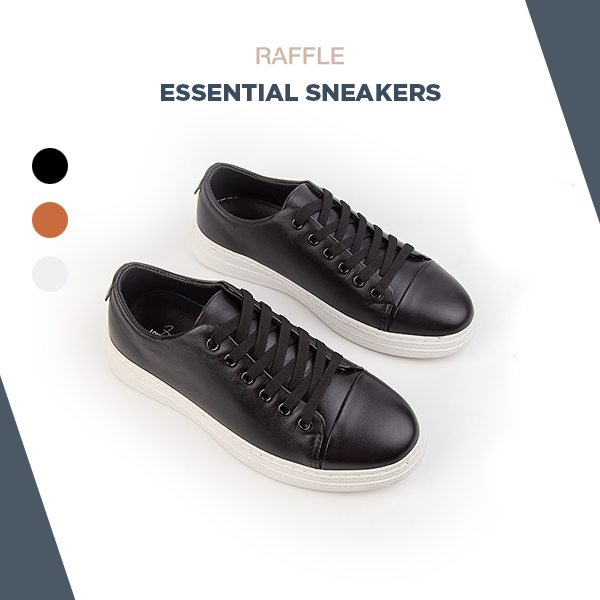Giày Thể Thao Nam Raffle Essential Sneaker - Black Phong Cách Đơn Giản ...