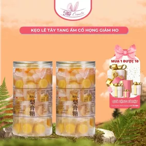 Kẹo Lê Bạc Hà 500G, Kẹo Ngậm Ho Quả Lê, Kẹo Lê Tây Tạng Ấm Cổ Họng Giảm Ho,Kẹo Lê Bách Thảo An Phế, Thanh Nhiệt Tiêu Đờm