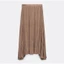 Chân váy midi lụa mềm xếp ly ZR* bigsize - dư xịn.