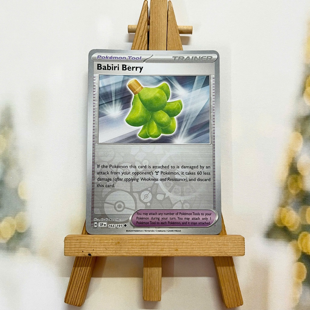 Thẻ hình Pokemon Babiri Berry 163/191 - Lá bài lẻ Surging Sparks ...