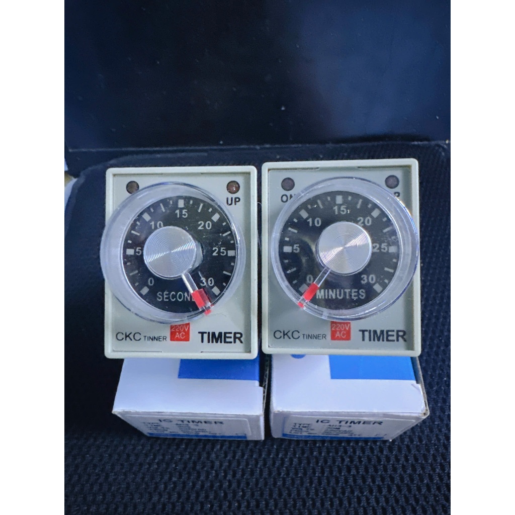 Timer cơ AH3-3 rơ le thời gian 8 chân tròn điện áp 220VAC tặng kèm chân ...