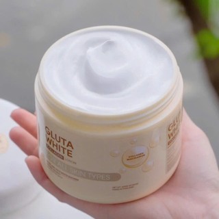 Kem ủ Trắng Da Gluta White Thái Lan hũ đại 600gr không bết dính, siêu thấm, siêu trắng full tem chính hãng
