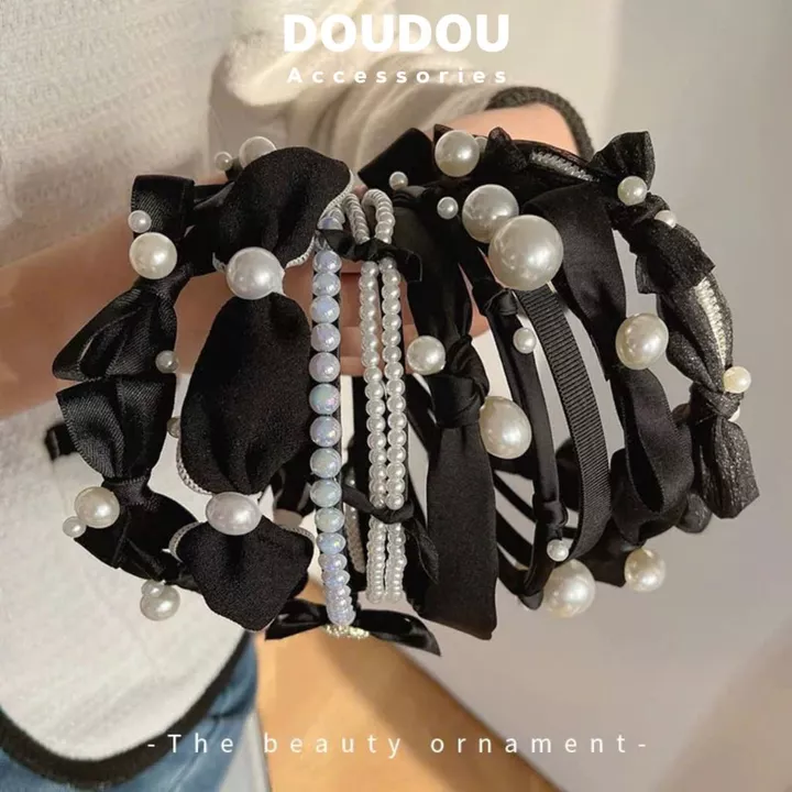 Băng đô cài tóc Doudou Cài tóc nhung Cài tóc nữ Bờm cài tóc Bờm tóc nữ Bờm nhung Cài