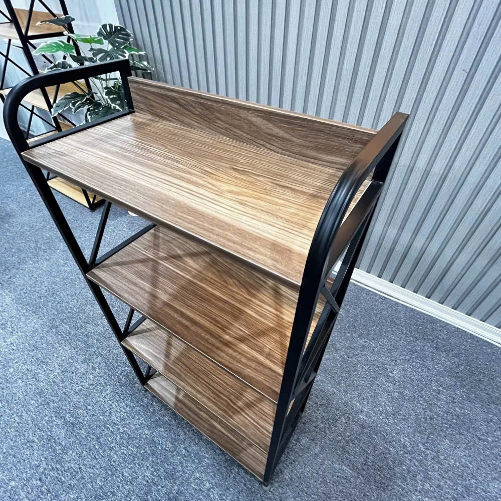 Kệ gỗ khung sắt để đồ trang trí nội thất chữ X 3/4/5 tầng Sắt sơn tĩnh điện, gỗ MDF cao cấp chịu