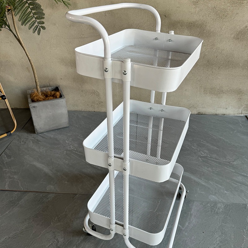 Xe đẩy Sắt rổ Thép lưới 3 tầng, kệ Spa 3 Tầng có bánh xe hàng cao cấp