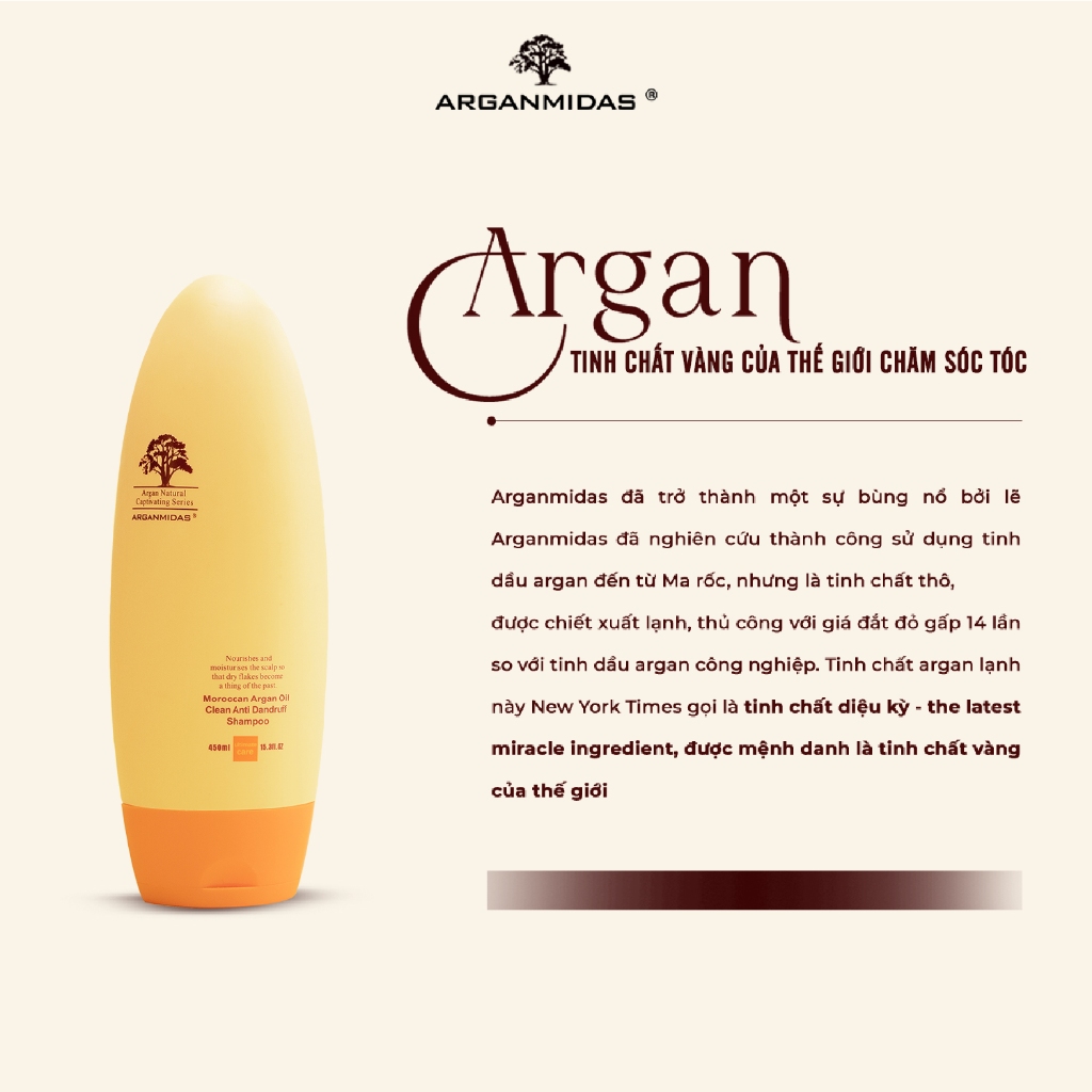 Ảnh Dầu gội giảm ngứa và sạch gàu Arganmidas Moroccan Argan Oil Clean Anti Dandruff Shampoo- 450ml 2