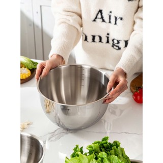 Set 3 tô trộn bột, salad Oyatton [188] inox 18/10 dày dặn, sáng bóng, chống ăn mòn 1.5/3/5 lít