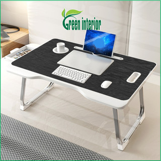 Bàn học, bàn làm việc gấp gọn thông minh GreenFurni có khe cắm ipad, ngăn kéo màu hồng XKZS-001H