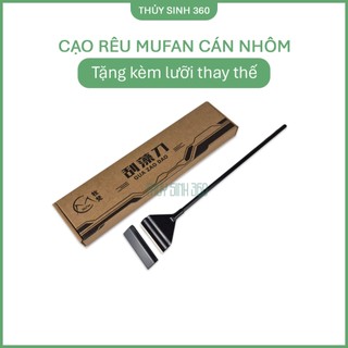 Cạo Rêu Mufan Cán Nhôm - Tặng Kèm Lưỡi Thay Thế - Dụng Cự Vệ Sinh Bể Cá