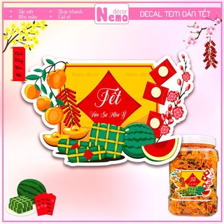 Tem Tết 20265, Tem Dán Tết Vạn Sự Như Ý, Decal Tết Decor Trang Trí Hộp Quà, Giỏ Quà, Hộp Bánh, Kẹo, Mứt Ngày Tết.