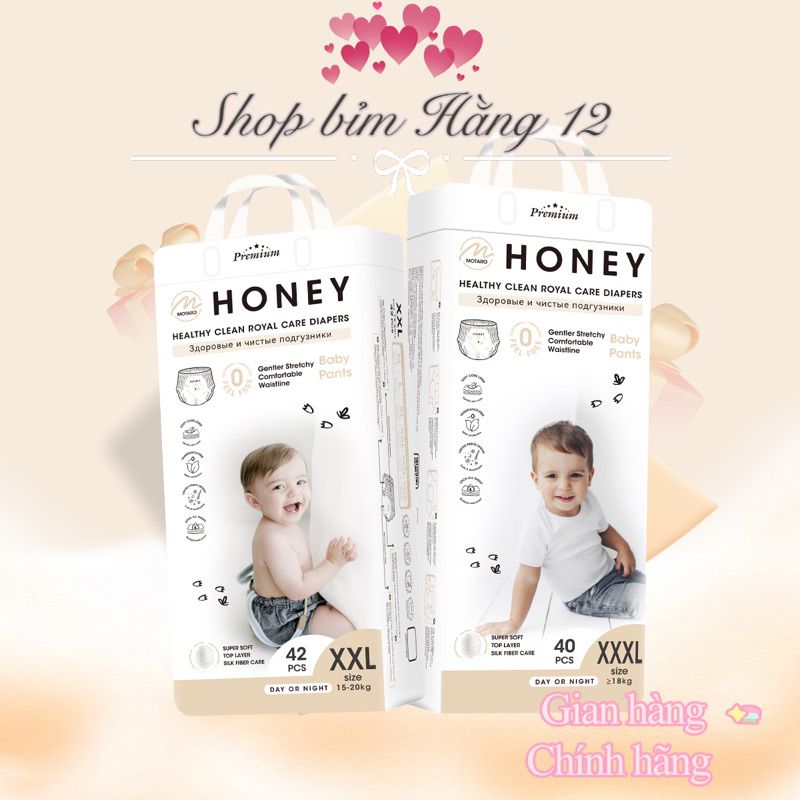 1 bich bỉm HONEY Premium Mới tinh chất tơ tằm mỏng nhẹ mềm đủ size cho ...