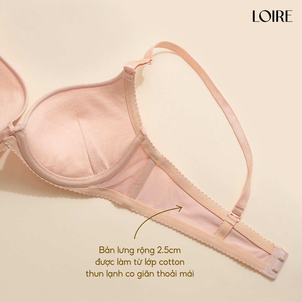 Ảnh Áo Ngực Texture Trơn Có Gọng Nâng Ngực Loirechic BRTS80 2