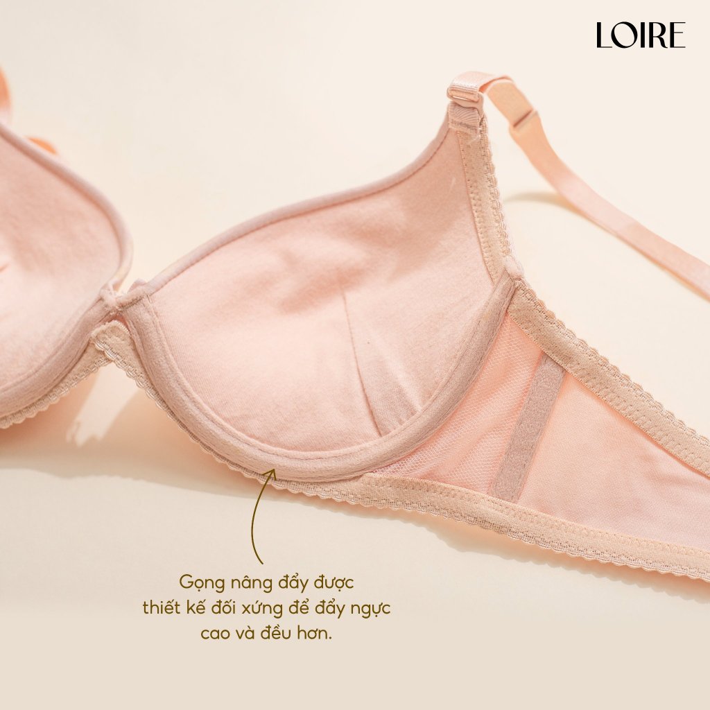 Ảnh Áo Ngực Texture Trơn Có Gọng Nâng Ngực Loirechic BRTS80 3