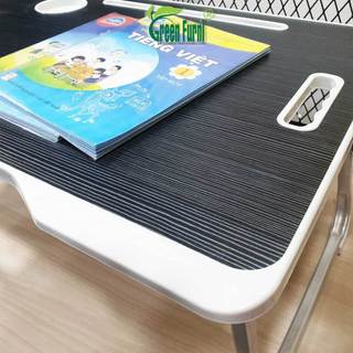 Bàn học làm việc gấp gọn Green interior có khe cắm ipad tiện lợi cho học sinh học online tại nhà