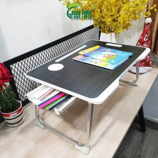 Bàn học làm việc gấp gọn Green interior có khe cắm ipad tiện lợi cho học sinh học online tại nhà