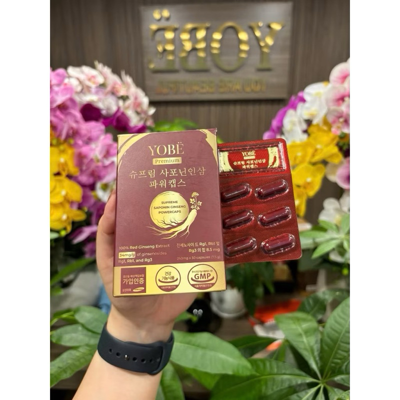 Hồng Sâm Yobe - Saponin Hàn Quốc Cao Cấp Supreme Saponin Ginseng Powercaps (30 Viên)