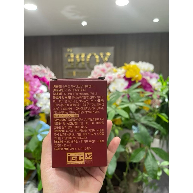 Hồng Sâm Yobe - Saponin Hàn Quốc Cao Cấp Supreme Saponin Ginseng Powercaps (30 Viên)