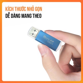 Combo 10 Đầu Đọc Thẻ Nhớ USB 2.0 Vỏ Nhôm-all in one vỏ nhựa – Reader Nhôm Hỗ Trợ Đọc Micro SD Trên Laptop, Máy Tính, PC