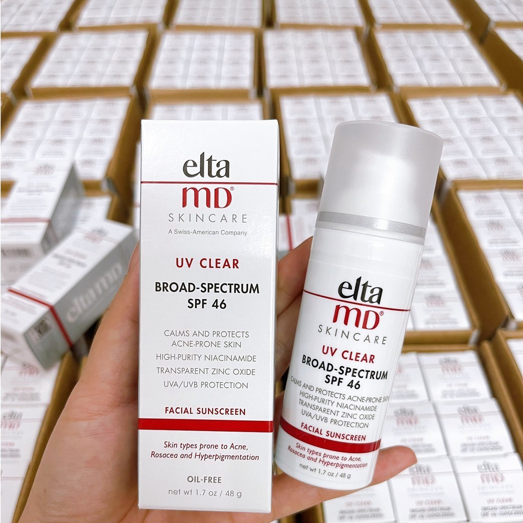 Kem Chống Nắng Elta Md Spf 46 Uv Clear Broadspectrum 48G Chứa Niacinamide Cho Da Mụn, Da Tăng Sắc Tố (Skincare)