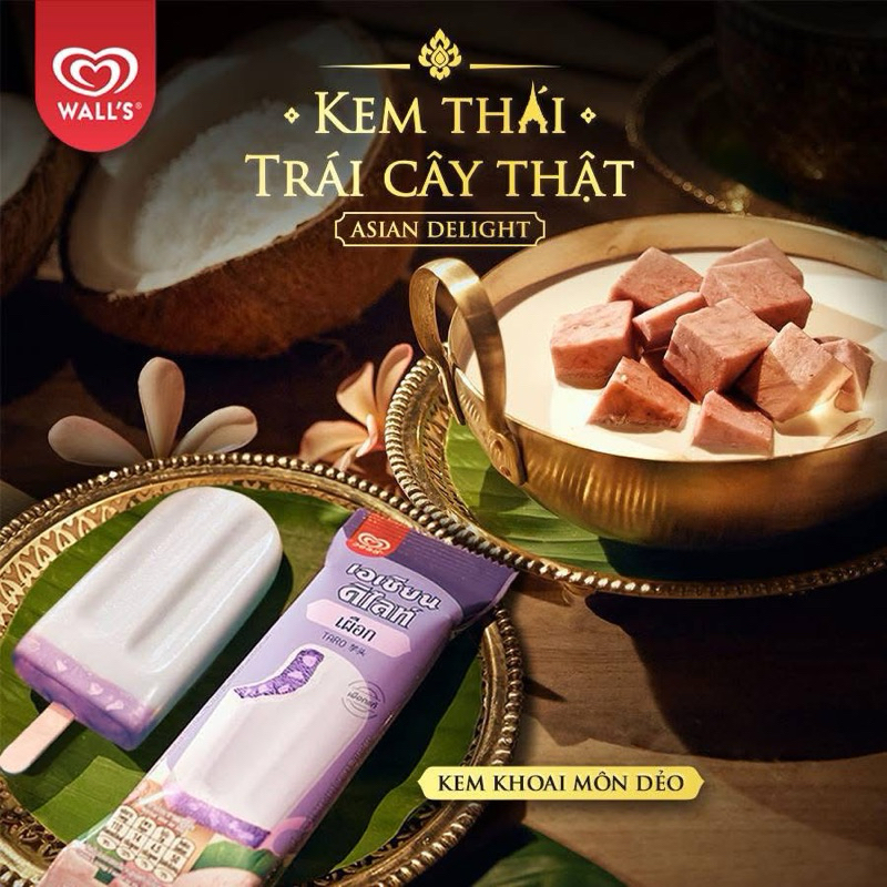 Kem Wall's khoai môn dẻo(nhân hạt khoai môn tươi) | Shopee Việt Nam