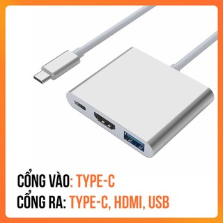 Cáp Chuyển Đổi Type C To HDMI/USB 3.0/Type C – Xuất Full HD 1080P Macbook, Hỗ Trợ Laptop, Điện Thoại
