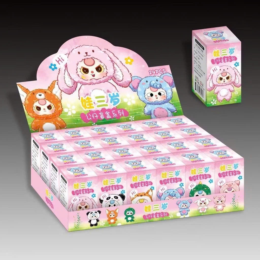 Ảnh Blindbox 24 Móc Khóa Baby Three Hộp Mù Capybara Quà Tặng Phụ Kiện Trang Trí Dễ Thương 4
