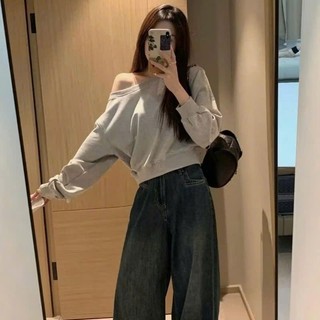 Áo Sweater Trễ Vai Nỉ Lông Nhiều Màu Nữ Tính Thu Đông lệch vai sexy phong cách - DTB SSL